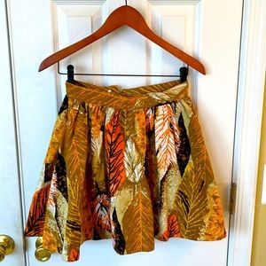 Tracy Feith colorful Autumn inspired mini skirt